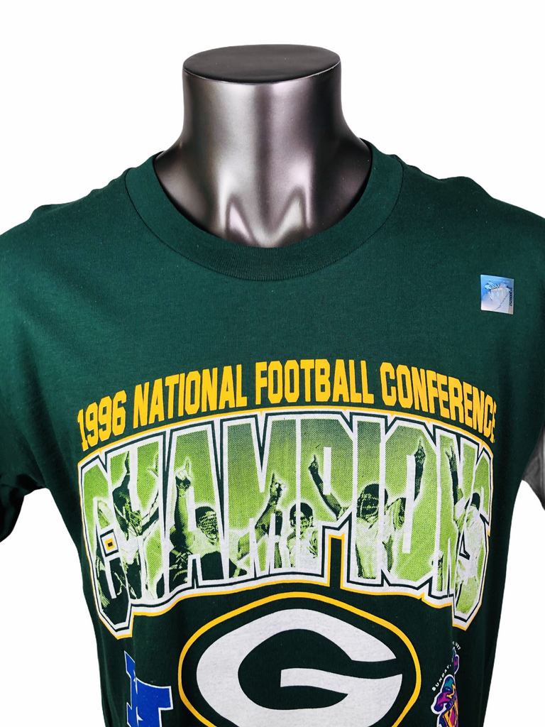 GREEN BAY PACKERS VINTAGE 1996 NLC CHAMPIONS SUPER BOWL XXXI ADULT T-SHIRT