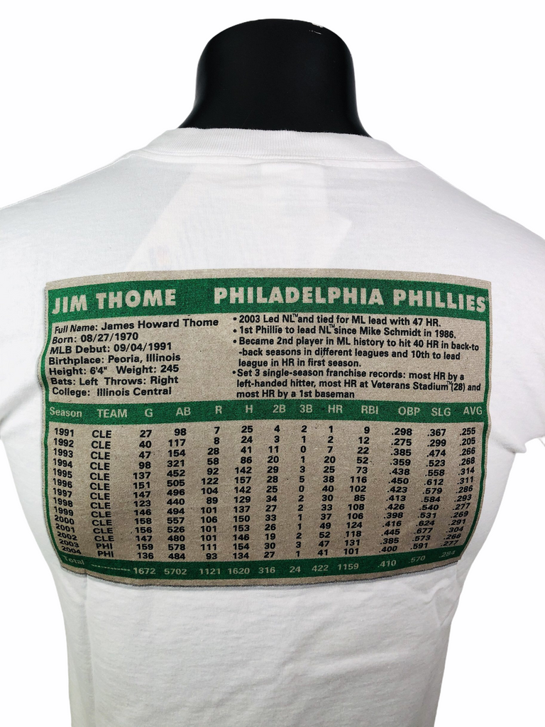 JIM THOME PHILADELPHIA PHILLIES VINTAGE 2005 MAJESTIC T-SHIRT ADULT LARGE