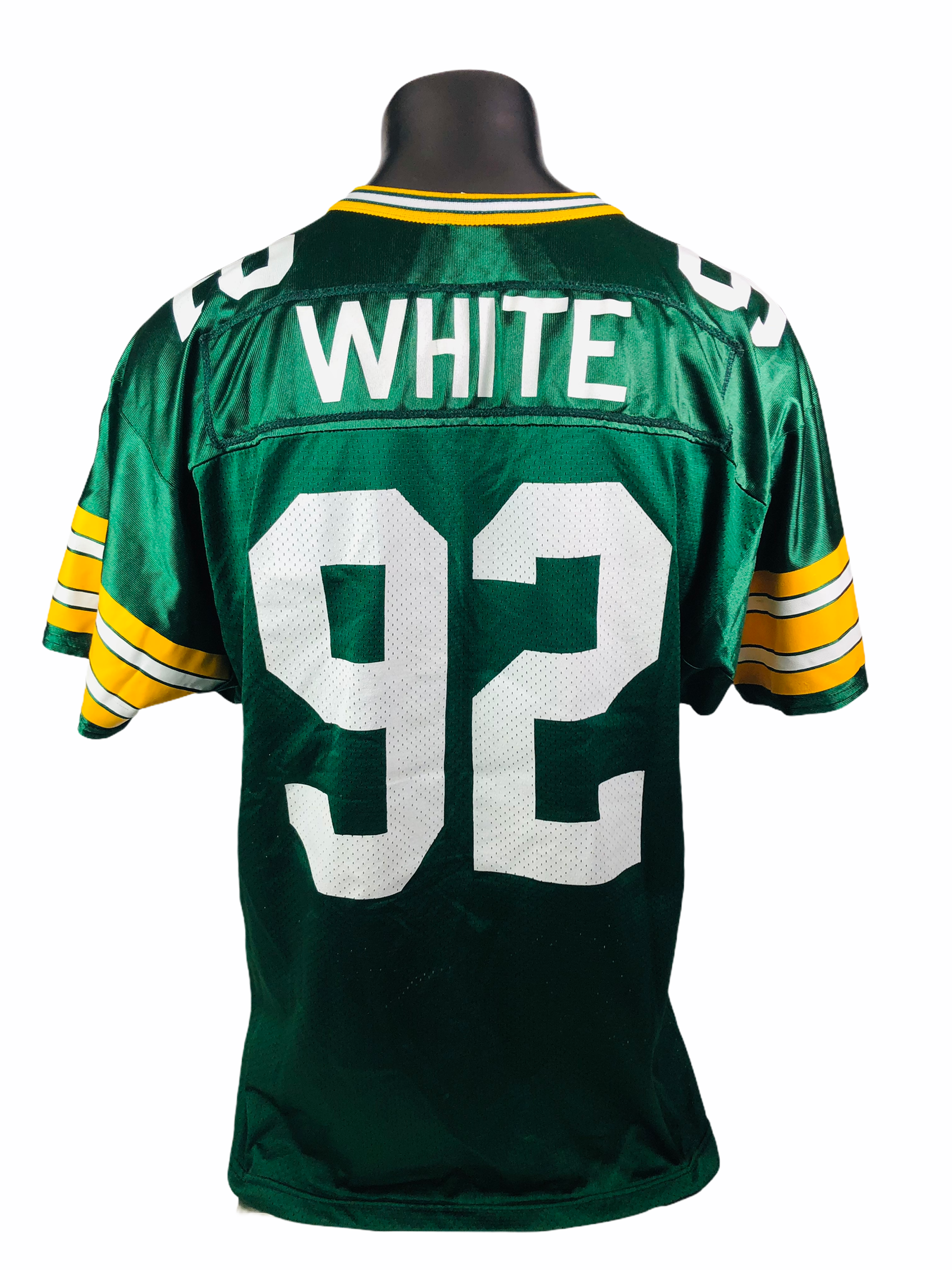 REGGIE WHITE GREEN BAY PACKERS VINTAGE 1990'S WILSON JERSEY ADULT REGGIE WHITE GREEN BAY PACKERS VINTAGE 1990'S WILSON JERSEY ADULT