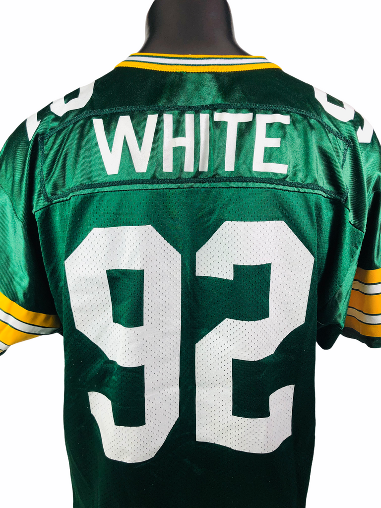 REGGIE WHITE GREEN BAY PACKERS VINTAGE 1990'S WILSON JERSEY ADULT XL