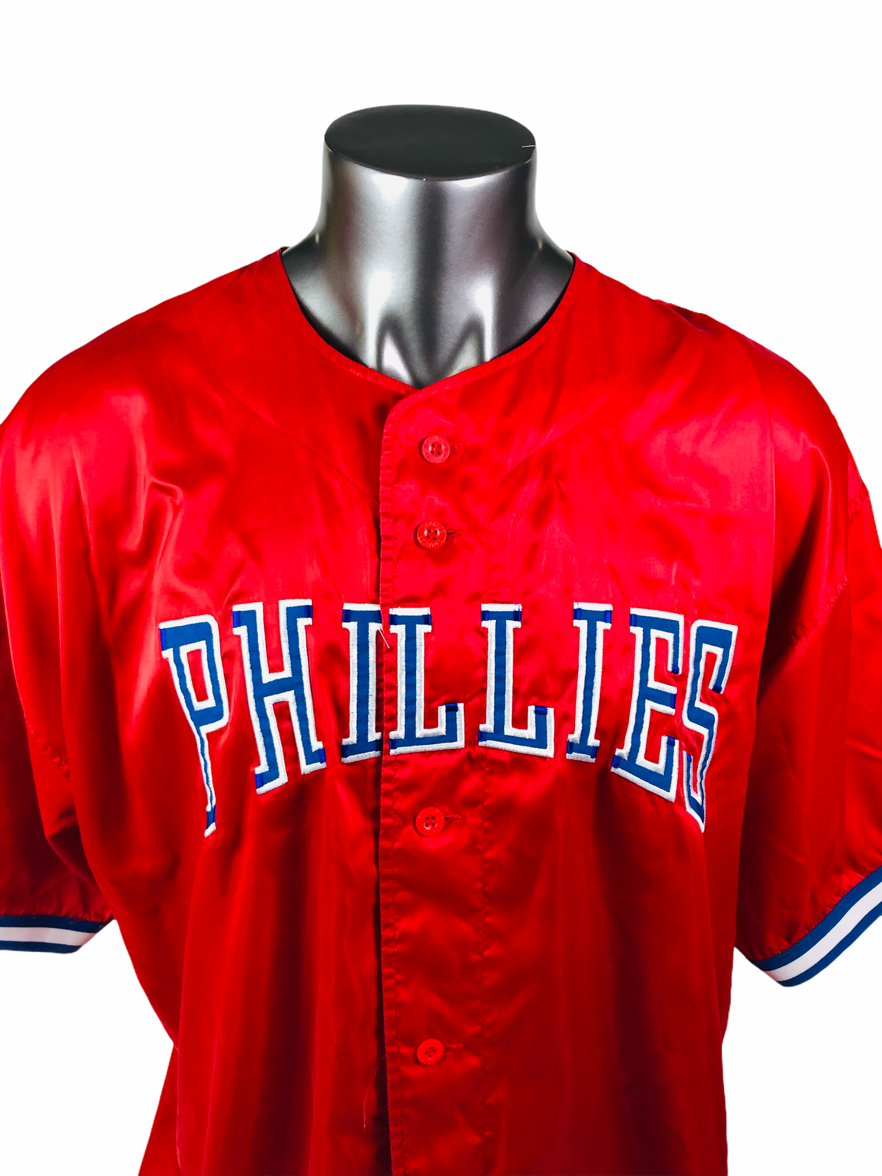 PHILADELPHIA PHILLIES VINTAGE 1990'S STARTER JERSEY ADULT 2XL - Bucks  County Baseball Co.