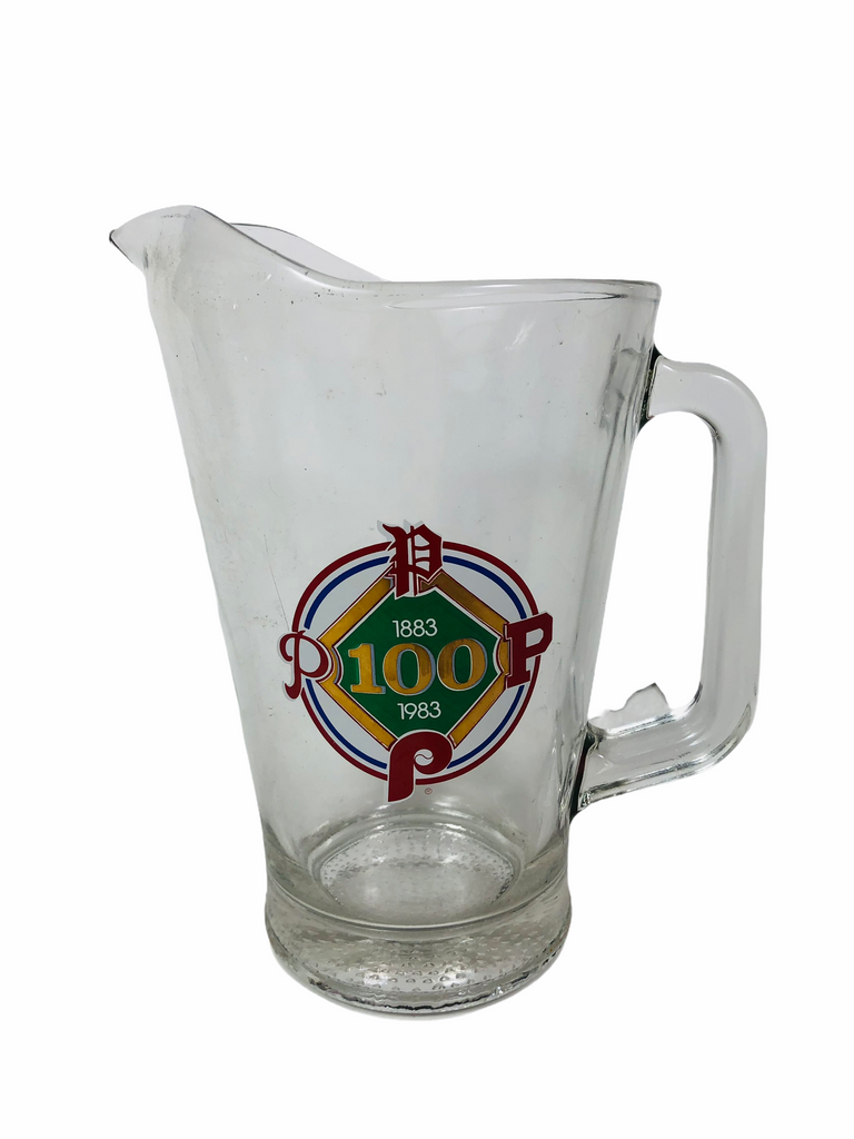 PHILADELPHIA PHILLIES VINTAGE 1983 100TH YEAR ROY ROGERS PITCHER & GLASS SET (4)
