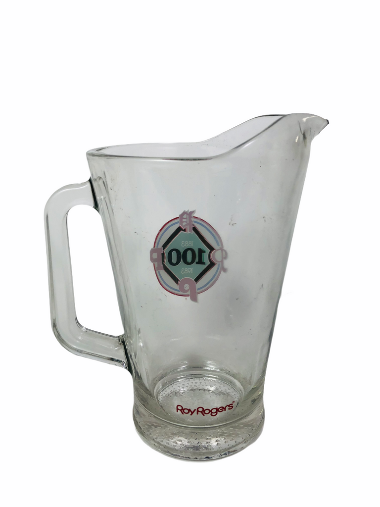 PHILADELPHIA PHILLIES VINTAGE 1983 100TH YEAR ROY ROGERS PITCHER & GLASS SET (4)