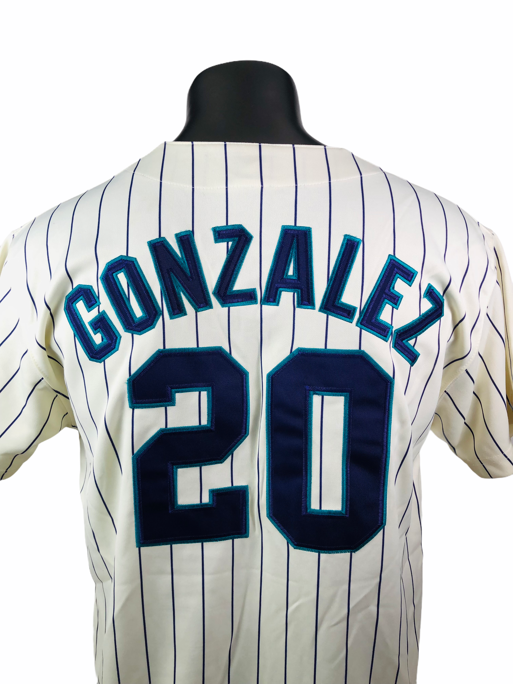 LUIS GONZALEZ ARIZONA DIAMONDBACKS VINTAGE 2000'S RUSSELL ATHLETIC AUT -  Bucks County Baseball Co.