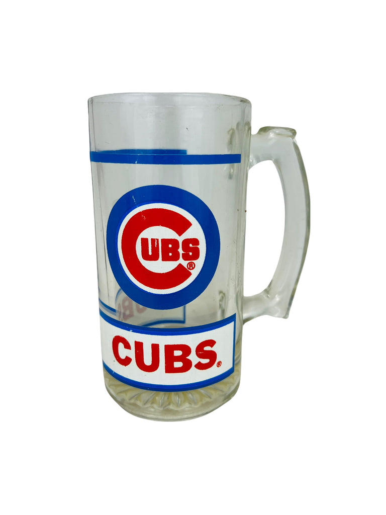 CHICAGO CUBS VINTAGE 1990'S MLB GLASS BEER MUG