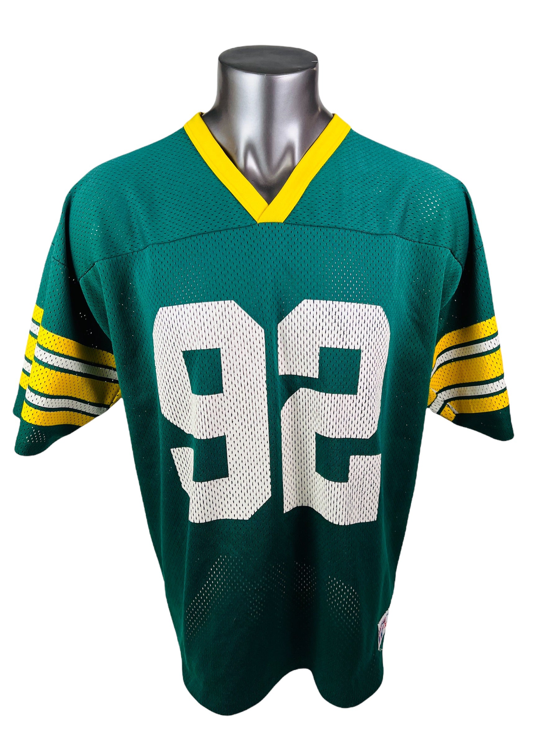 REGGIE WHITE GREEN BAY PACKERS VINTAGE 1990'S WILSON JERSEY ADULT