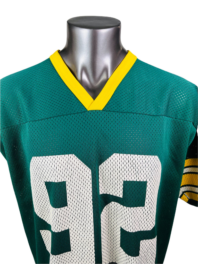 REGGIE WHITE GREEN BAY PACKERS VINTAGE 1990'S LOGO 7 JERSEY ADULT XL