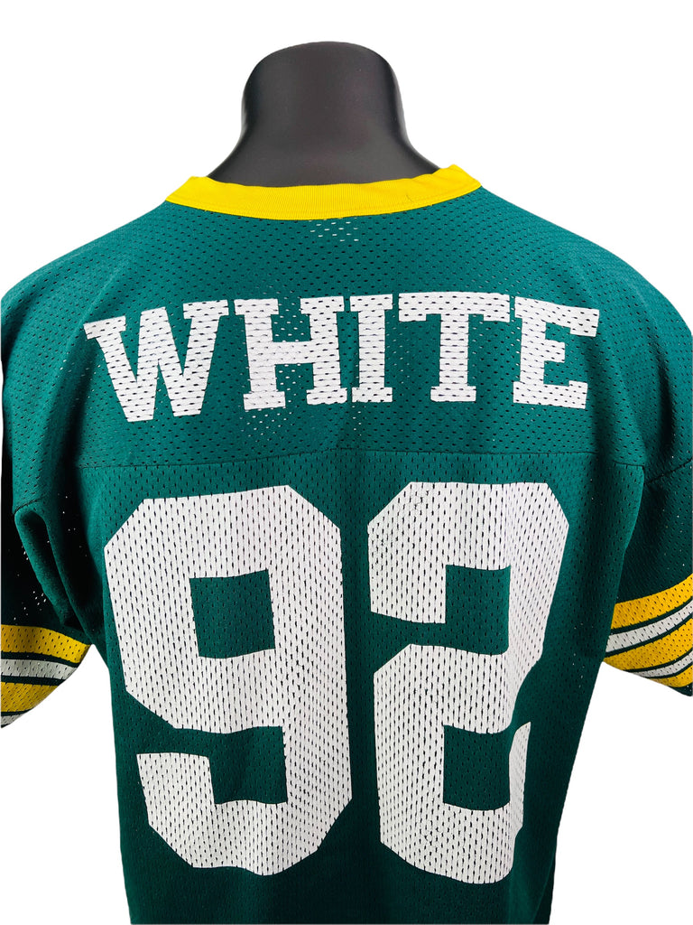 REGGIE WHITE GREEN BAY PACKERS VINTAGE 1990'S LOGO 7 JERSEY ADULT XL