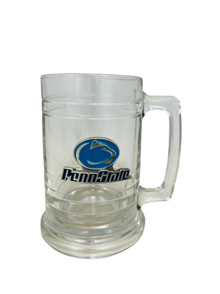 PENN STATE UNIVERSITY VINTAGE MEDALLION GLASS BEER MUG