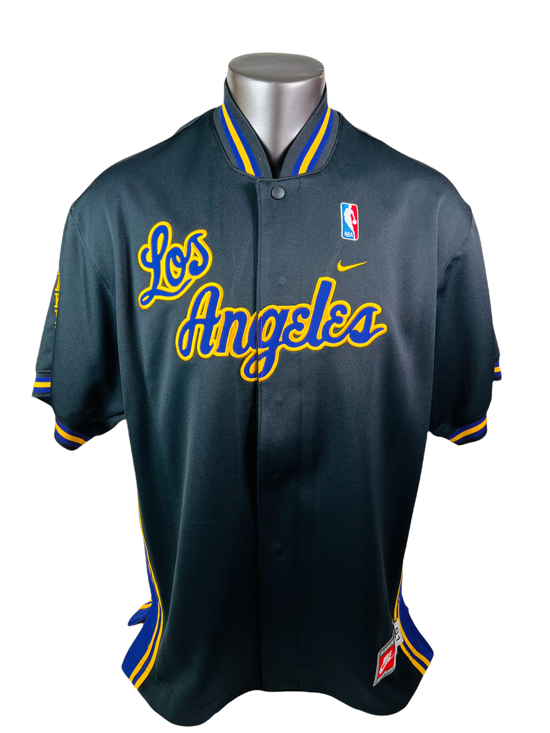 LOS ANGELES LAKERS VINTAGE 2000's RETRO TEAM NIKE WARM-UP JERSEY