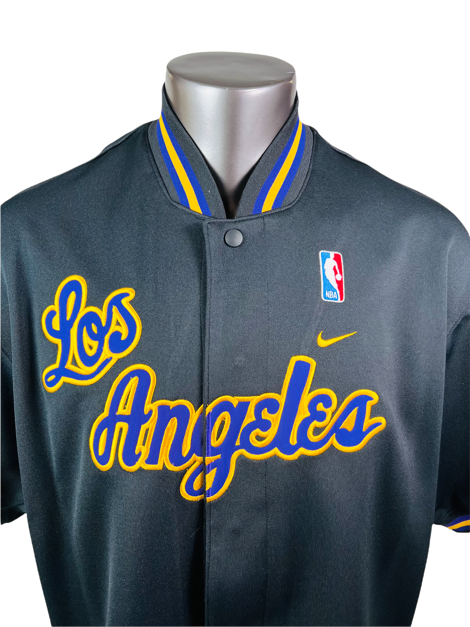 LOS ANGELES LAKERS VINTAGE 2000 s RETRO TEAM NIKE WARM UP JERSEY