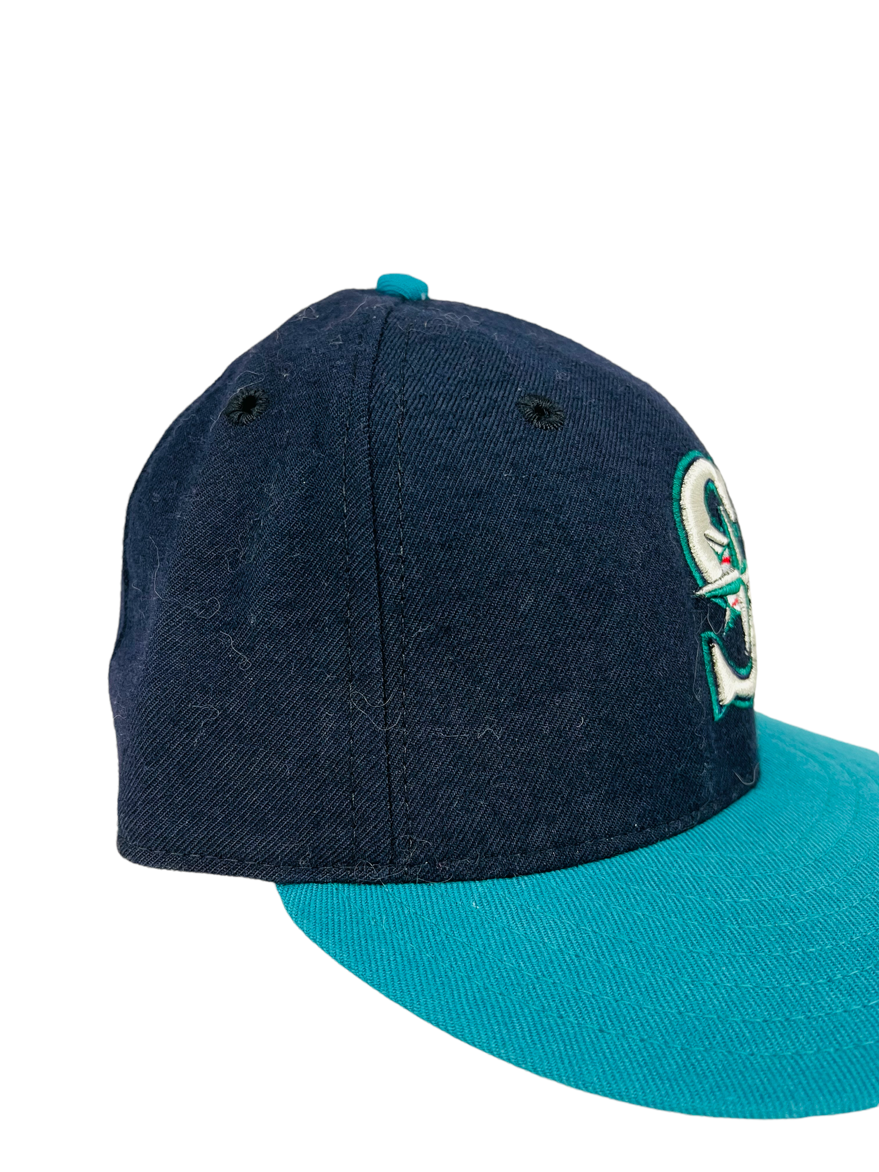 Vintage 90s Seattle Mariners New Era 59Fifty Pro Model Hat Cap Fitted 7 5/8