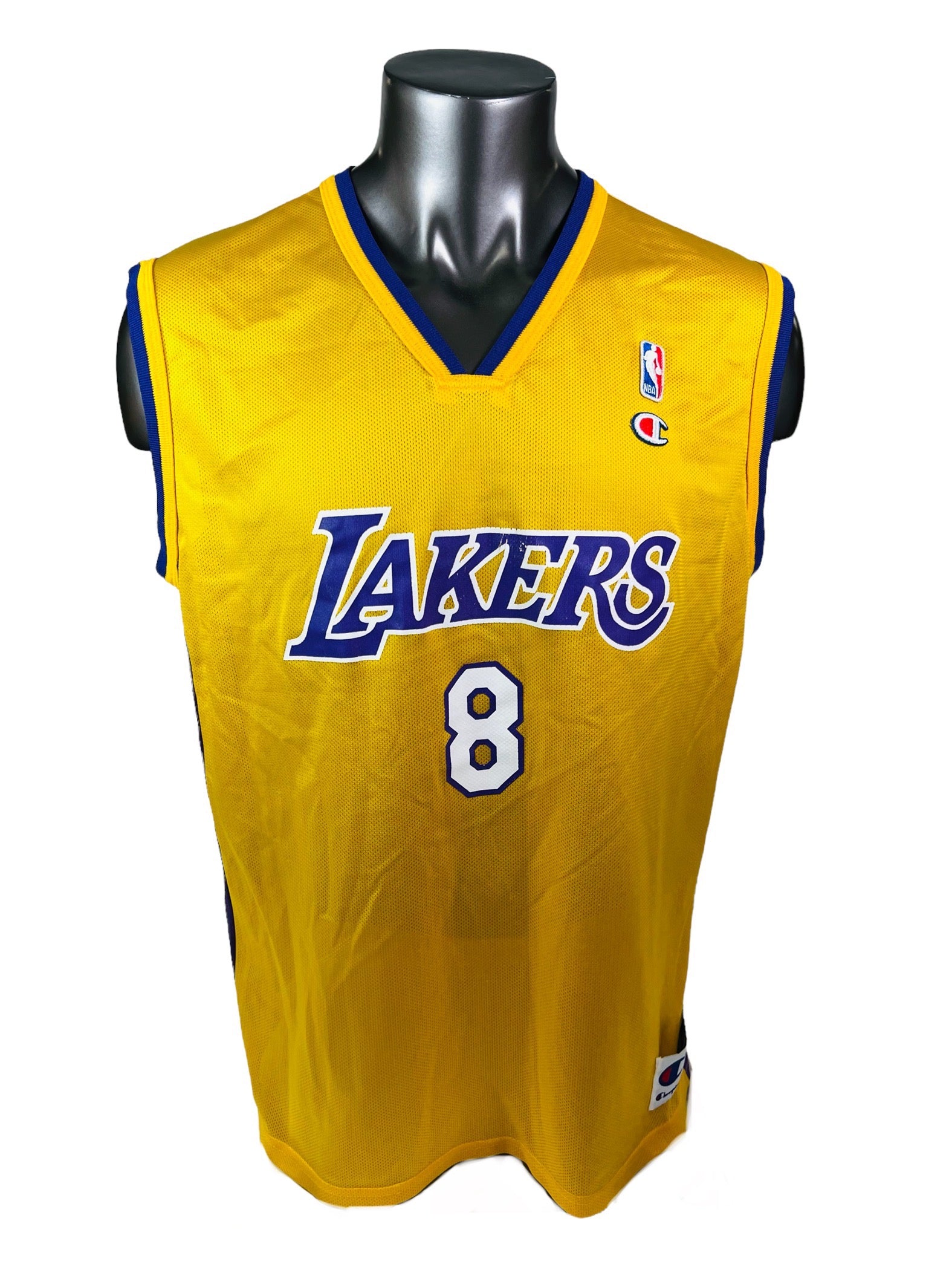 Los Angeles Lakers: Kobe Bryant 2001/2002 Yellow Champion Jersey (XL) –  National Vintage League Ltd.