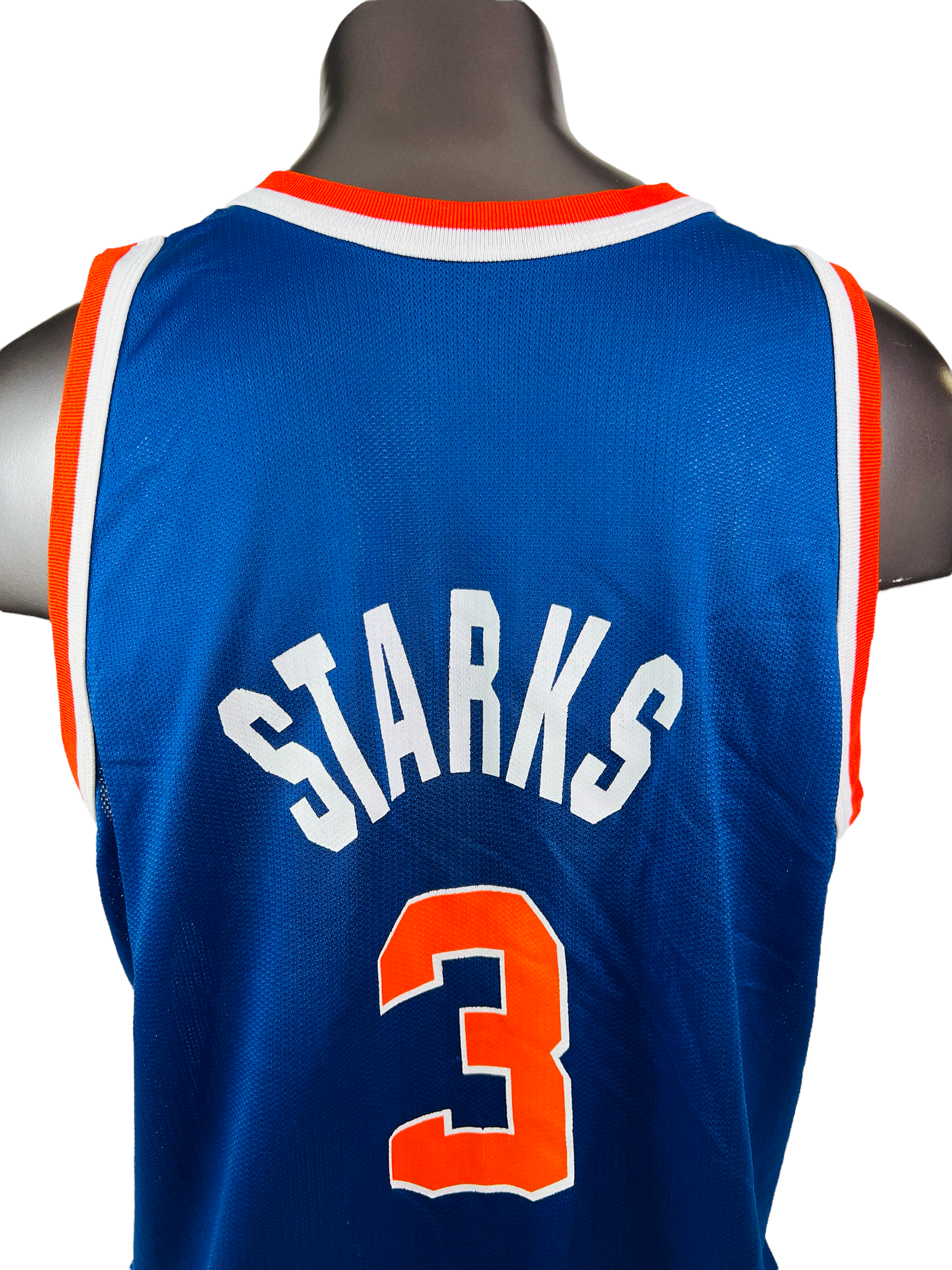 90's John Starks New York Knicks Champion Blue NBA Jersey Size 48 XL – Rare  VNTG