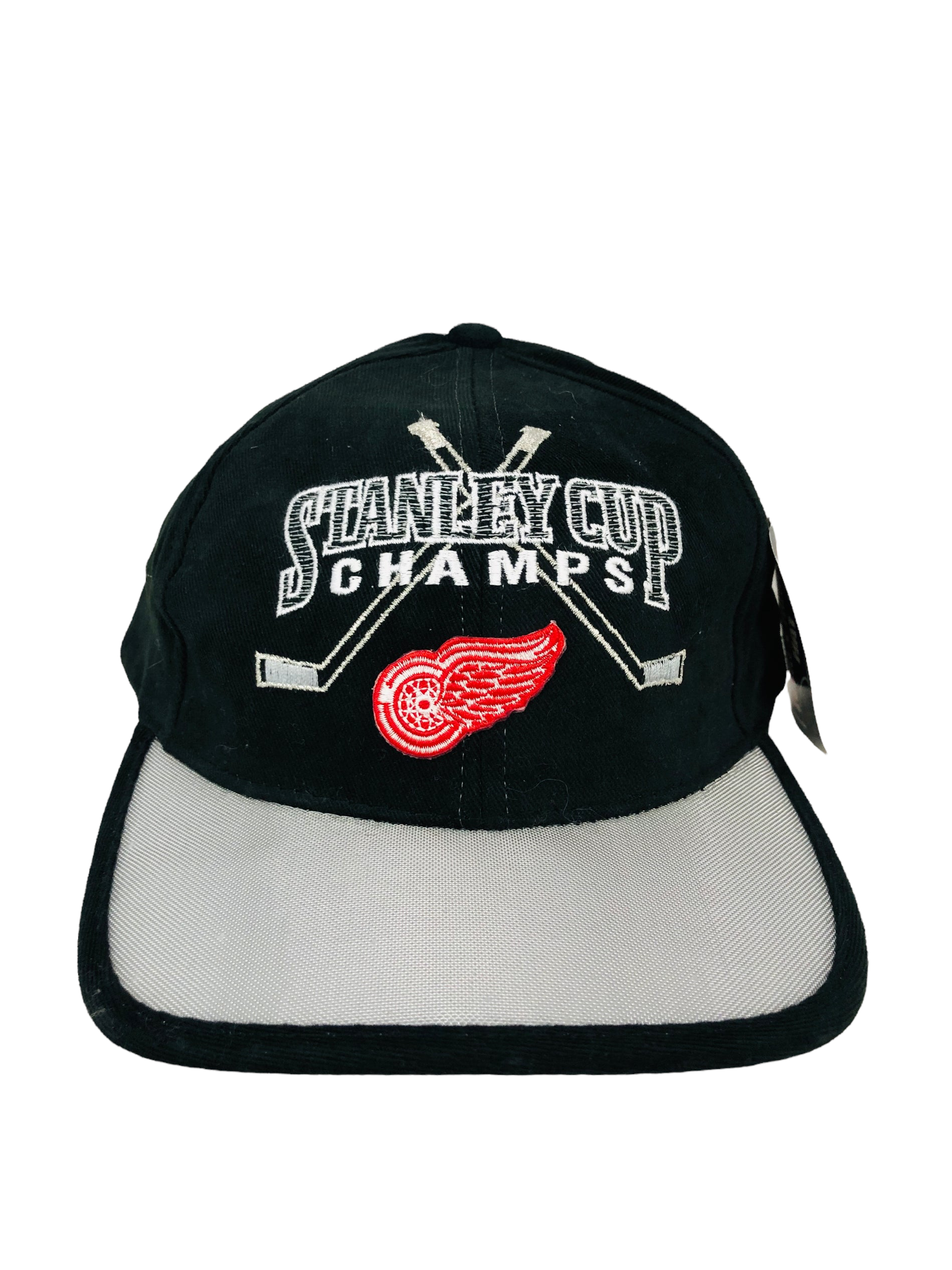 Vintage 1990's Detroit Red Wings Logo Athletic Brand NHL Hockey Snapback  Cap Hat
