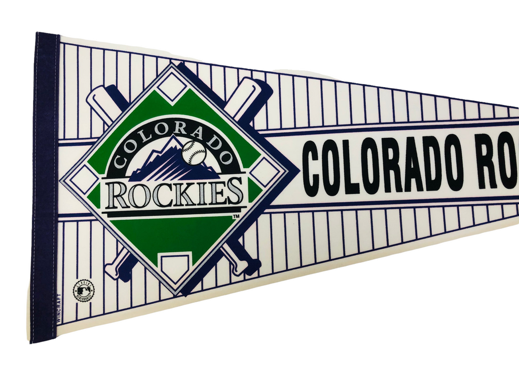 COLORADO ROCKIES VINTAGE 1990'S MLB PENNANT - DEADSTOCK