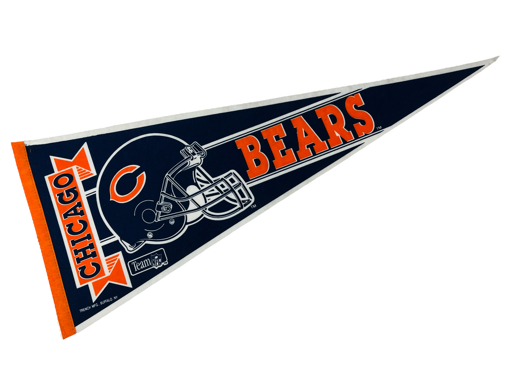 CHICAGO BEARS VINTAGE 1990'S TRENCH PENNANT