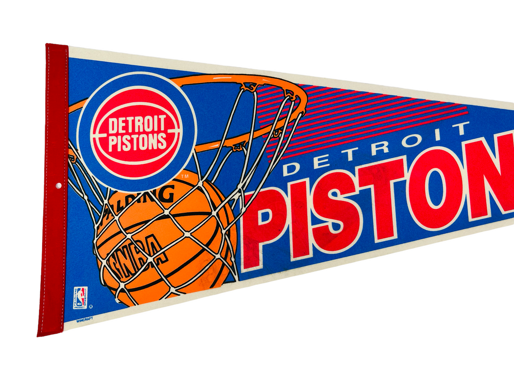 DETROIT PISTONS VINTAGE 1990'S NBA PENNANT