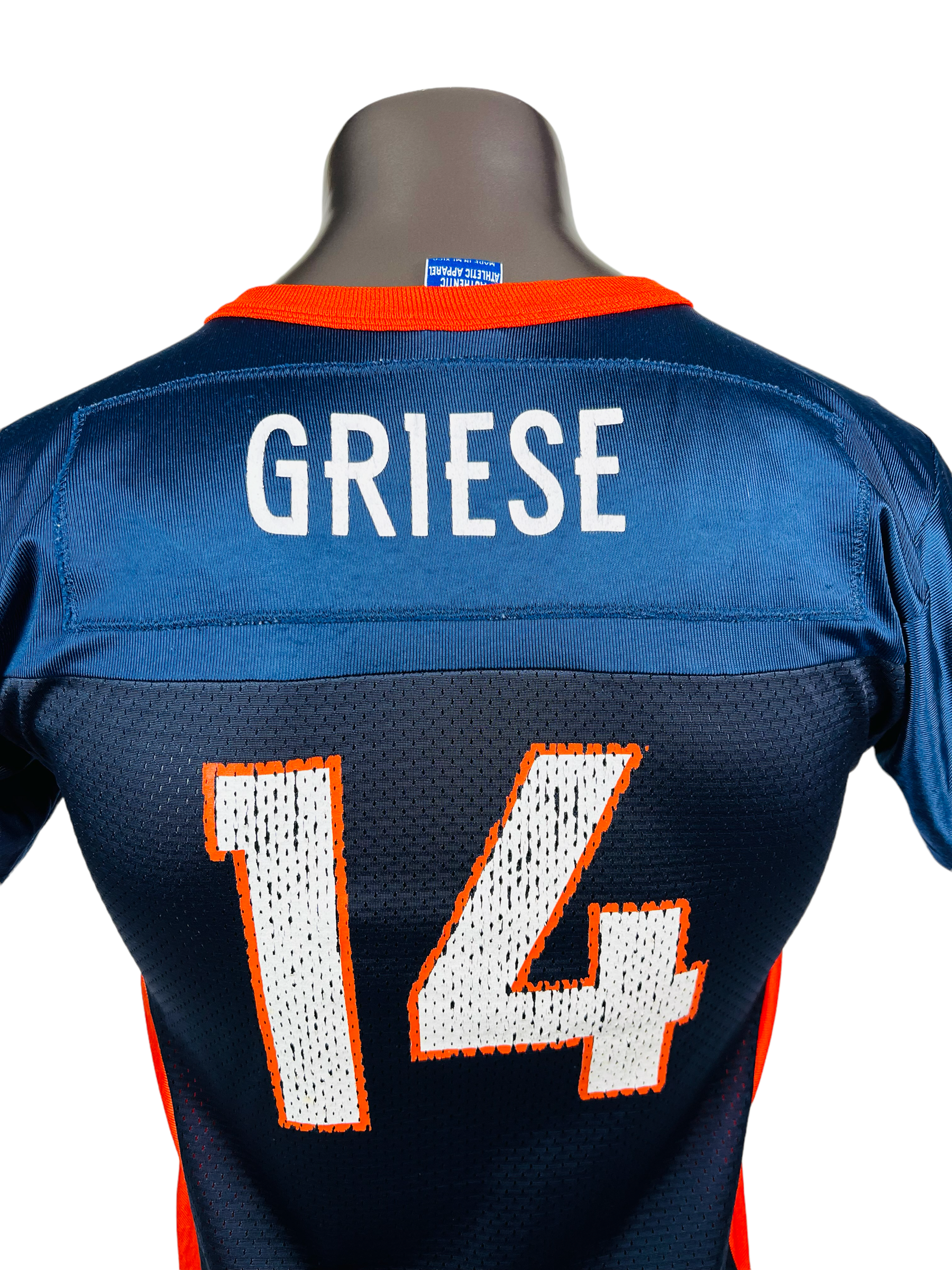 BRIAN GRIESE DENVER BRONCOS VINTAGE 1990 S CHAMPION JERSEY YOUTH MEDIU Bucks County Baseball Co
