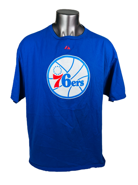 Philadelphia 76ers Hardwood Classics Shooting Shirt By Majestic. Size XL.
