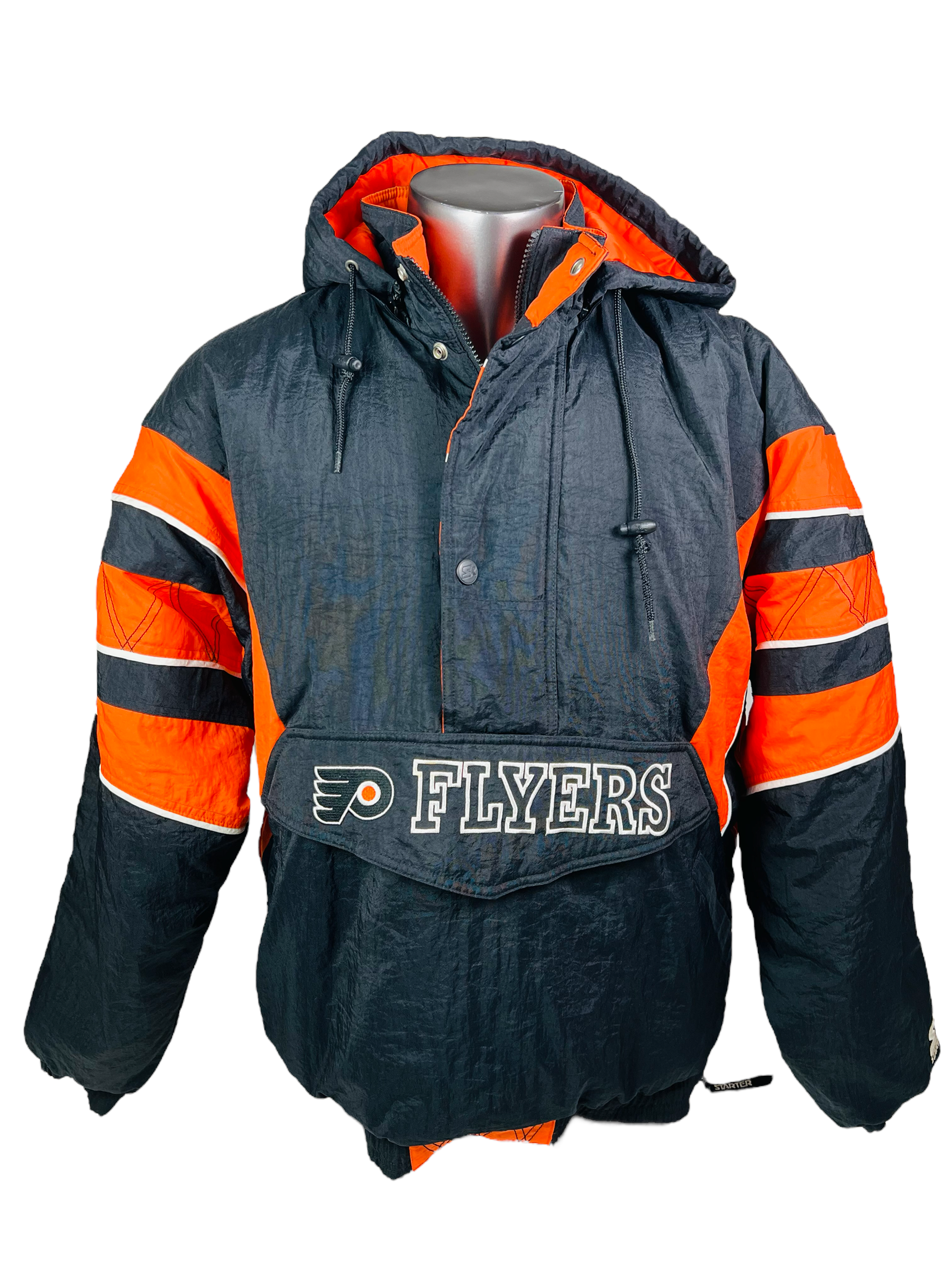PHILADELPHIA FLYERS VINTAGE 1990 S PULLOVER WINTER STARTER JACKET