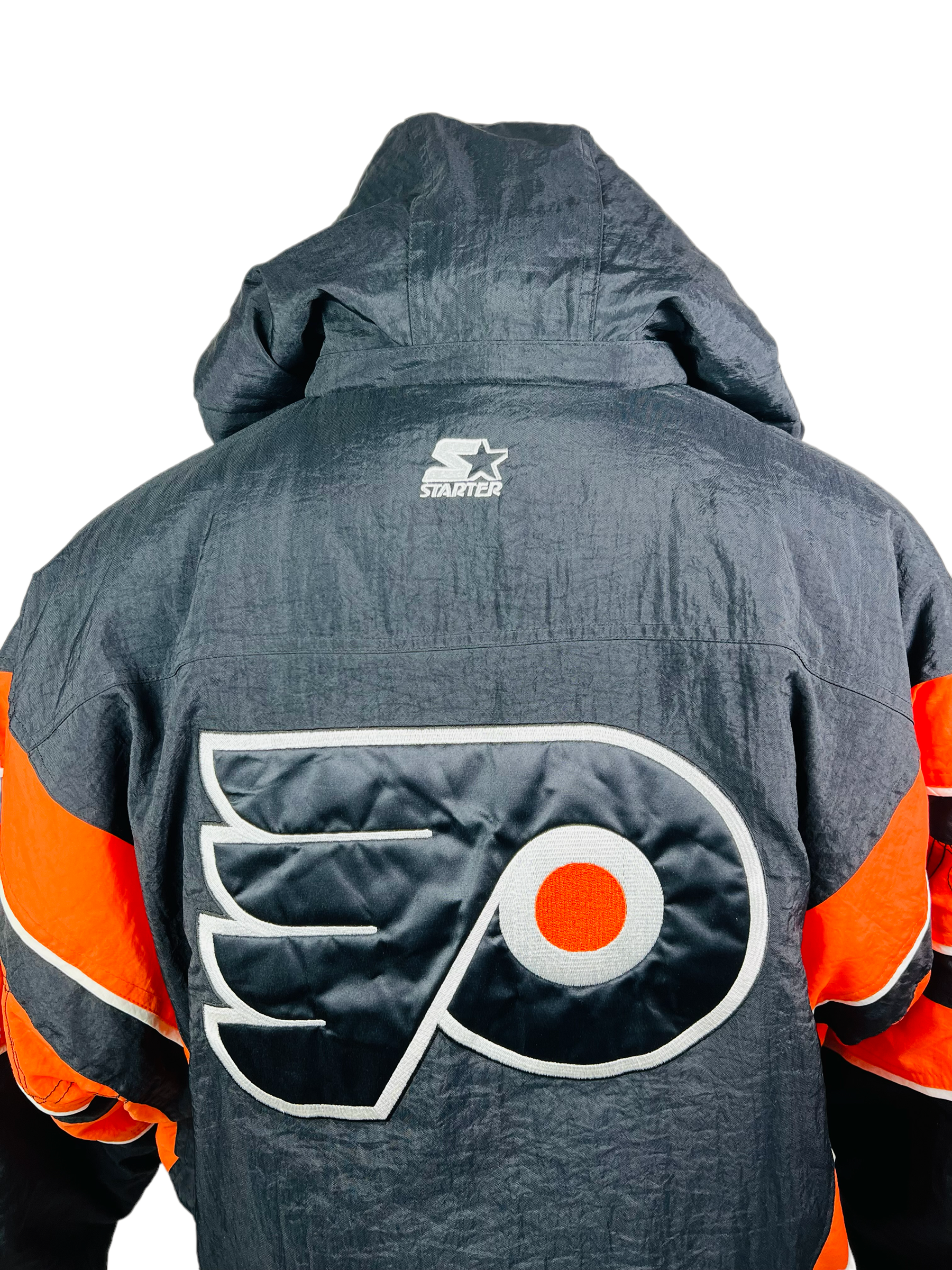 Vintage Philadelphia Flyers NHL Starter Puffer Full Zip Jacket Coat Size  Medium