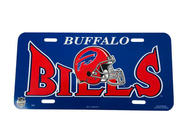BUFFALO BILLS VINTAGE 1990'S NFL GAMEDAY PLASTIC LICENSE PLATE